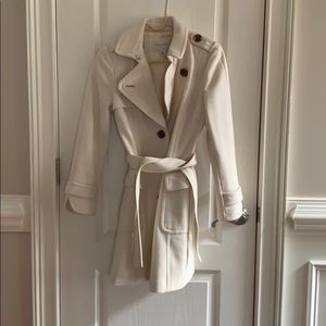 Banana Republic cream wool pea-coat.  Sz XSP